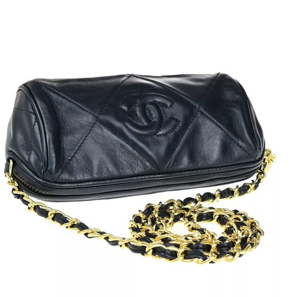 CHANEL CC Matelasse Tassel Chain Mini Shoulder Bag Leather BE GHW VTG 653RK830 - Picture 13 of 16